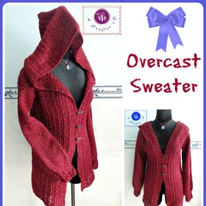 Overcast sweater pdf crochet pattern ( size S - 3XL )