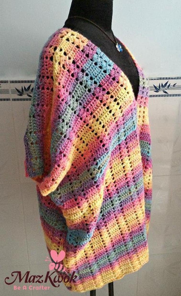 Sherbet Kaftan Top Pdf Crochet Pattern Size M 3XL - Etsy