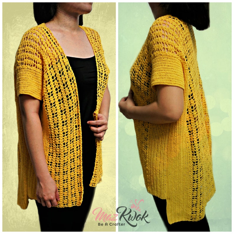 Sunny lace cardi pdf crochet pattern size M 4XL image 3