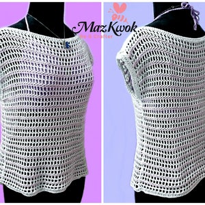 Comfy crop top pdf crochet pattern size 2XS 2XL image 3