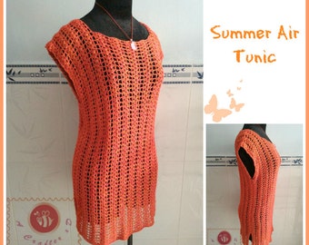Summer air tunic pdf crochet pattern ( size S - 3XL )