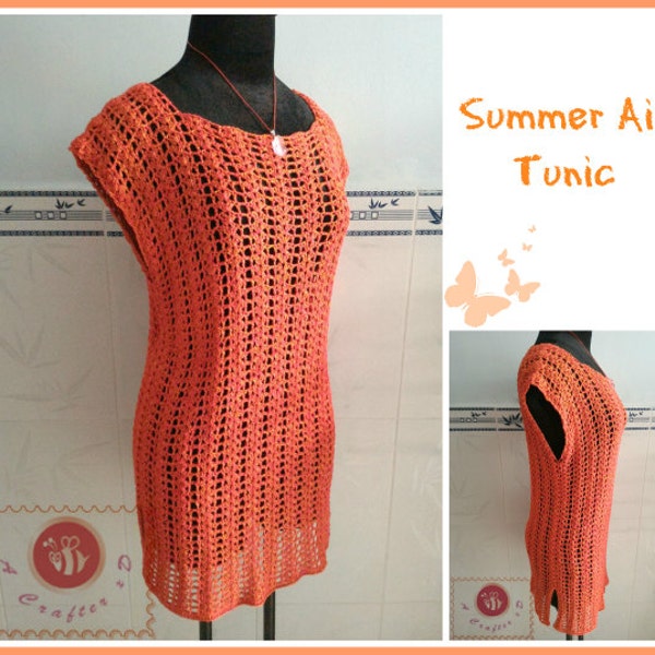 Summer air tunic pdf crochet pattern ( size S - 3XL )