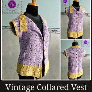 Women's Hooded Vest & Sweater pdf crochet pattern size 2XS 2XL image 2