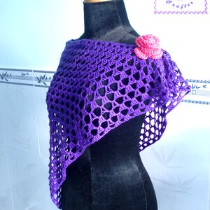Purple Glam Shawl pdf crochet pattern image 2