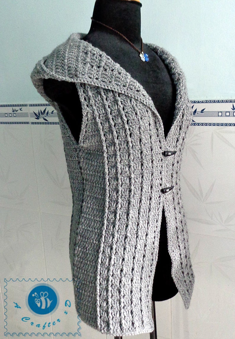 Overcast vest pdf crochet pattern size S 3XL image 3