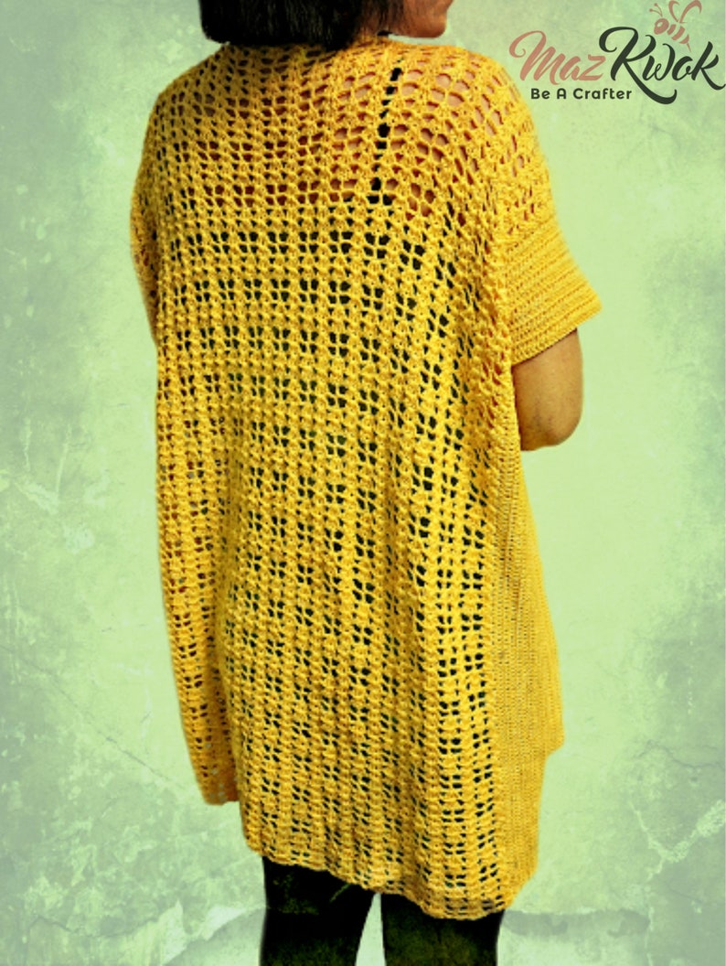 Sunny lace cardi pdf crochet pattern size M 4XL image 2