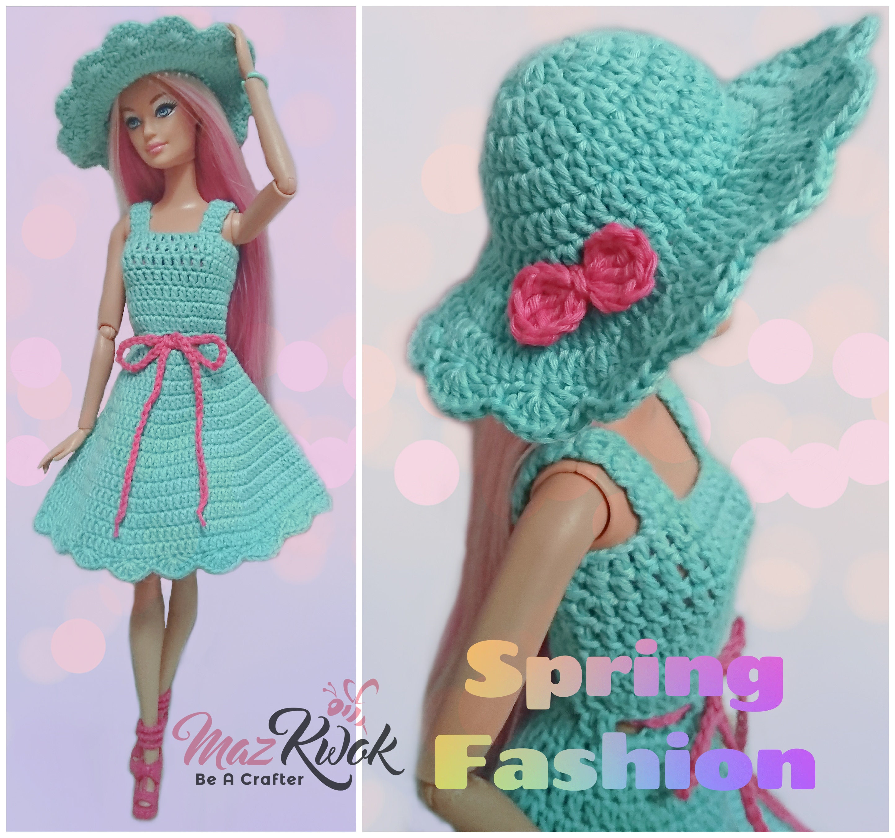 Barbie Crochet Miniaturas Artesanato e Coisas Mais de Tudo Um Pouco e Muito  M…  Vêtements de poupée en crochet, Vêtements barbie crochet, Robe de  poupée au crochet