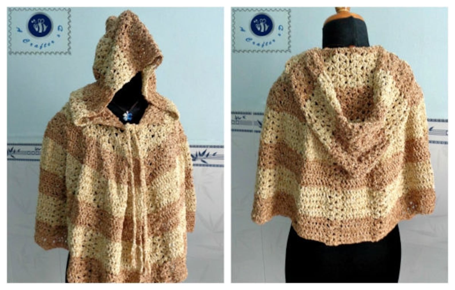 Scent of Spring Hooded Cape Pdf Crochet Pattern ( Size 2XS - 2XL ) - Etsy