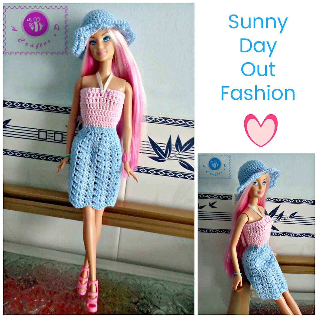 Crochet Pdf Barbie Doll Clothes Patterns Barbie Doll Knit Crochet