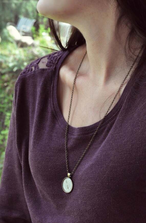Vintage Clock Necklace Clock Pendant 