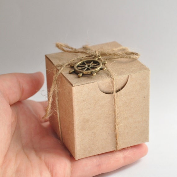 Small Kraft Bow Favor Boxes