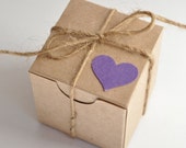 Wedding favors, rustic wedding, favor boxes, small kraft box, gift box, candy box