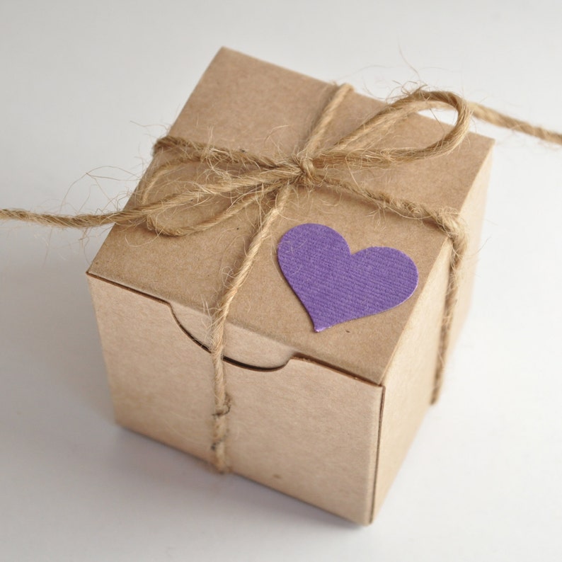 Wedding favors, rustic wedding, favor boxes, small kraft box, gift box, candy box image 1