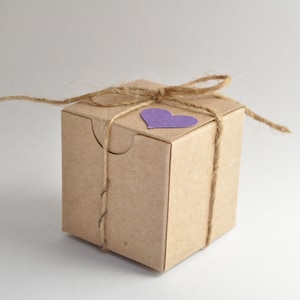 Wedding favors, rustic wedding, favor boxes, small kraft box, gift box, candy box image 5