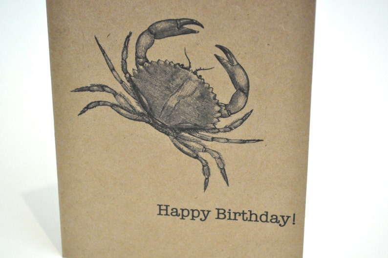 Funny Birthday Card Humour Birthday Card Crab Birthday Etsy