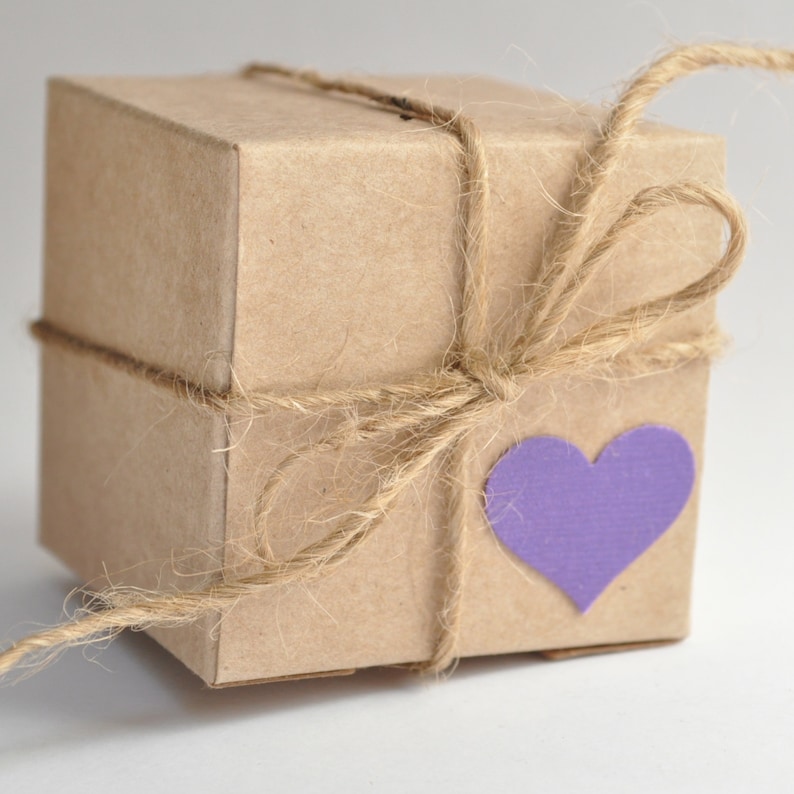 Wedding favors, rustic wedding, favor boxes, small kraft box, gift box, candy box image 2