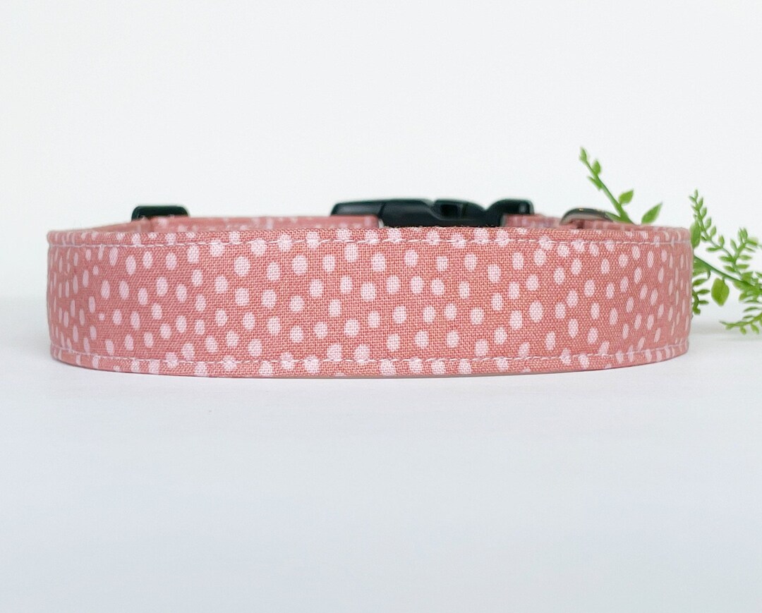 Pink Polka Dot Dog Collar Girl Dog Accessories New Puppy Etsy