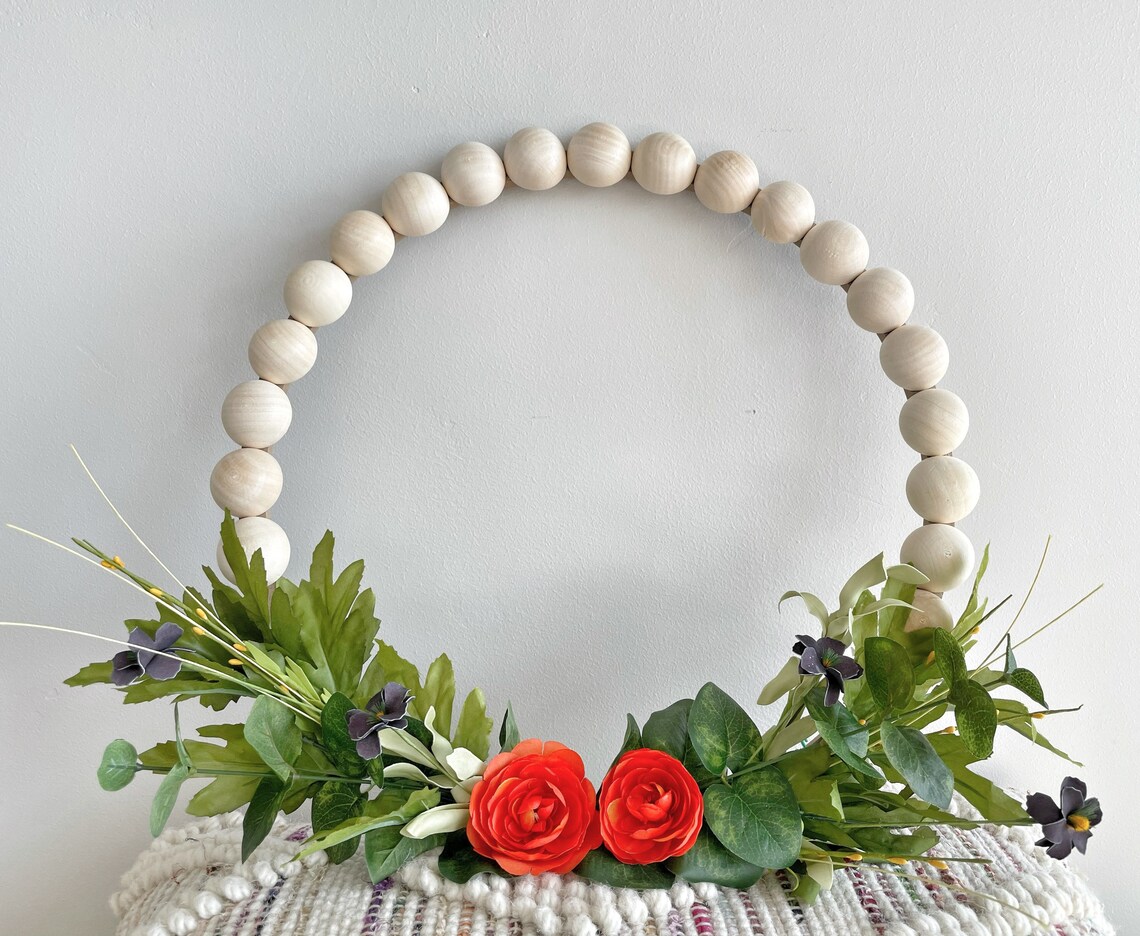 Wreath Ball Wreath 16'' Unfinished DIY kit Floral Etsy