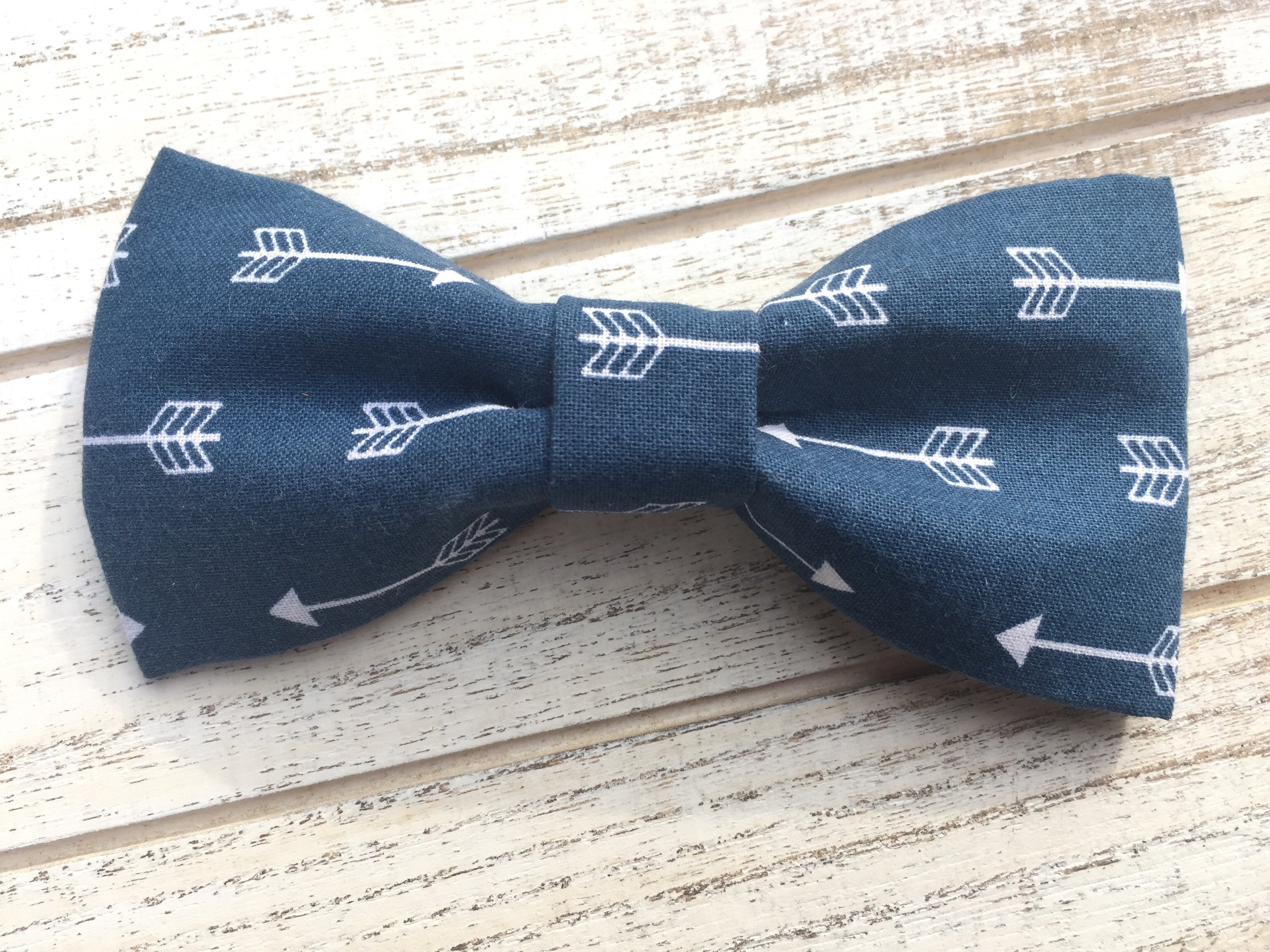 Bow Tie Navy Arrow bow tie clip on bow tie birthday gift | Etsy