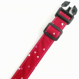 Valentines Day Red Hearts Girl Collar, Holiday Collar