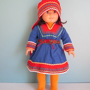 Finland or Scandinavian Costume - 5 Detailed & Colorful Pieces - made to fit American Girl