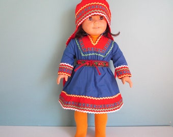 Finland or Scandinavian Costume - 5 Detailed & Colorful Pieces - made to fit American Girl