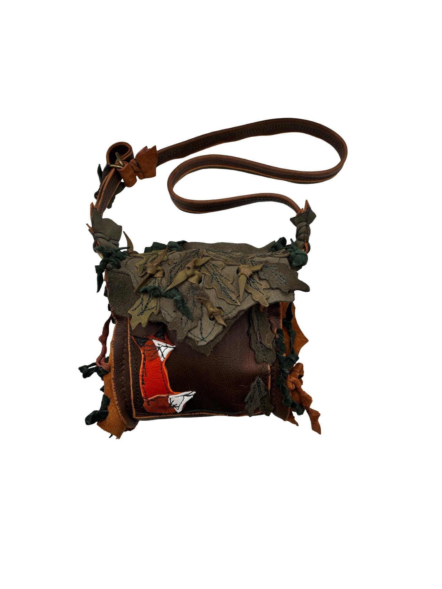 Urial Magic handmade Leather backpack fairy Woodland Elf Backpack | DIY PDF Pattern & Tutorial - Leather  main image 2