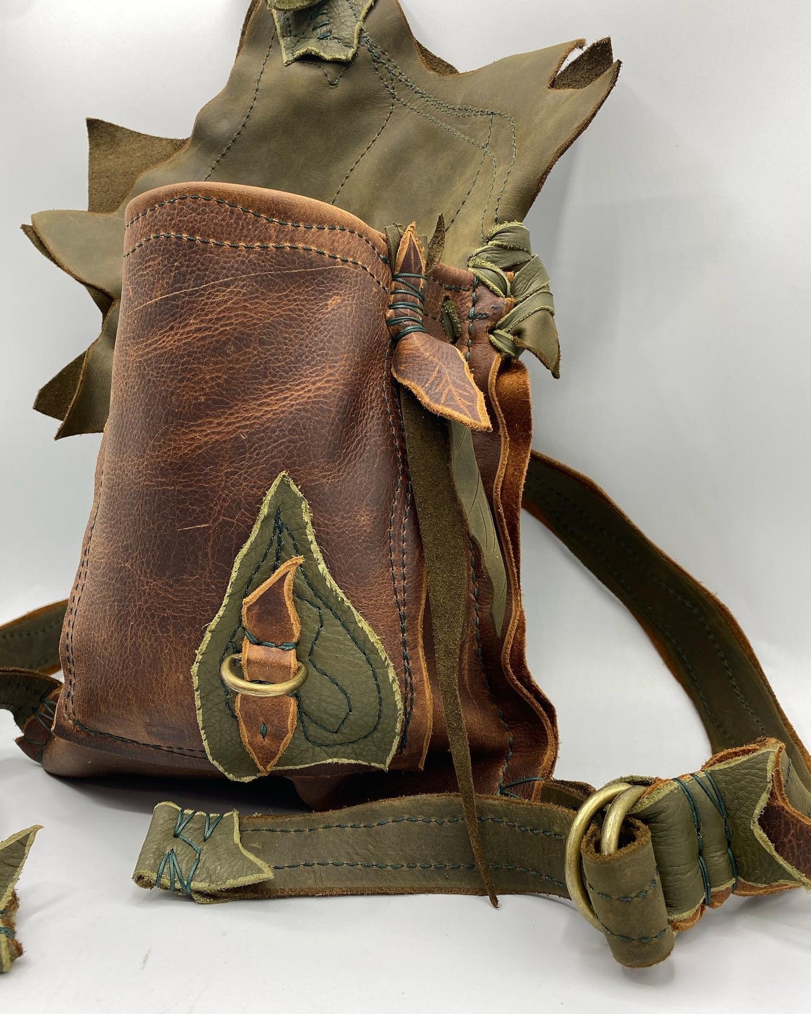 Small Leather Backpack Purse Handmade Leather Bag Leather Etsy