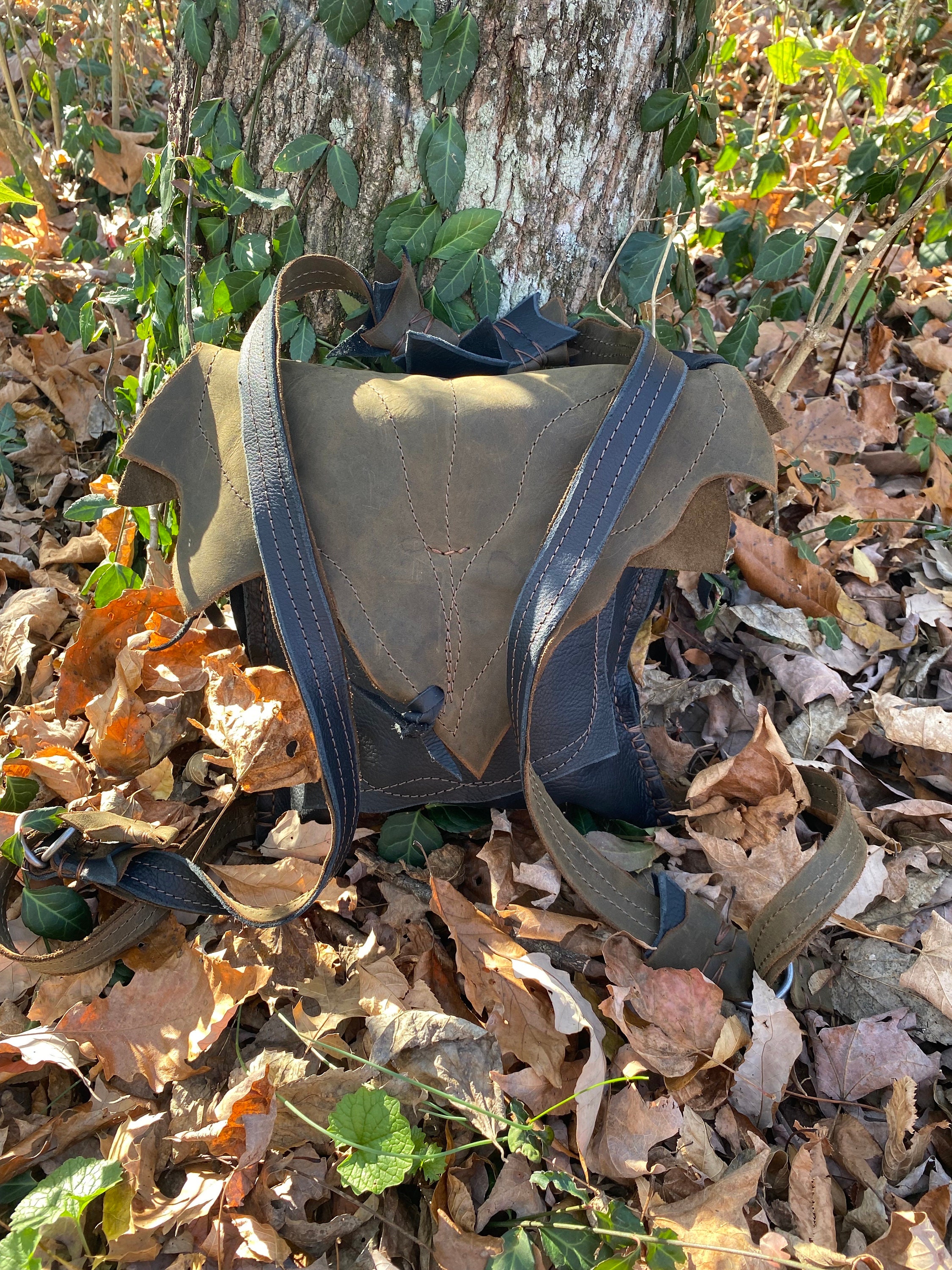 Handmade Leather Backpack Purse: Fairy Grunge Leaf Bag - Etsy