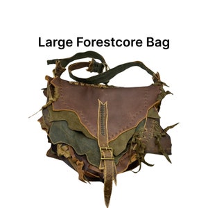 Handmade Forestcore Leather Bag: Brown Boho Purse