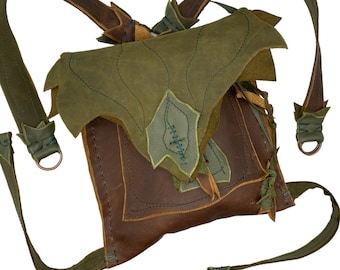 Handmade Leather Backpack: Oak Leaf & Acorn Design - Etsy
