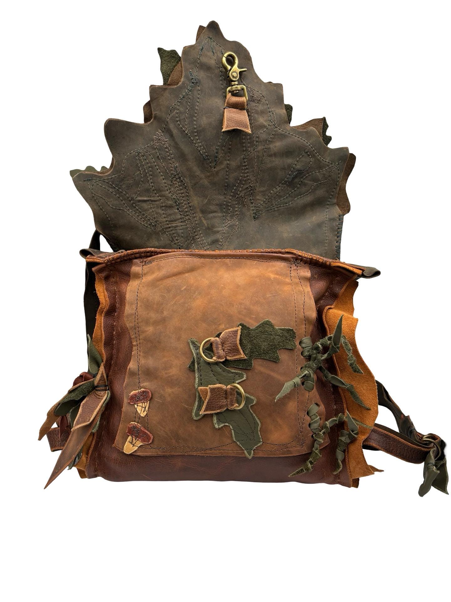 Handmade Leather Backpack: Oak Leaf & Acorn Design - Etsy Handmade Leather Backpack: Oak Leaf & Acorn Design - Etsy