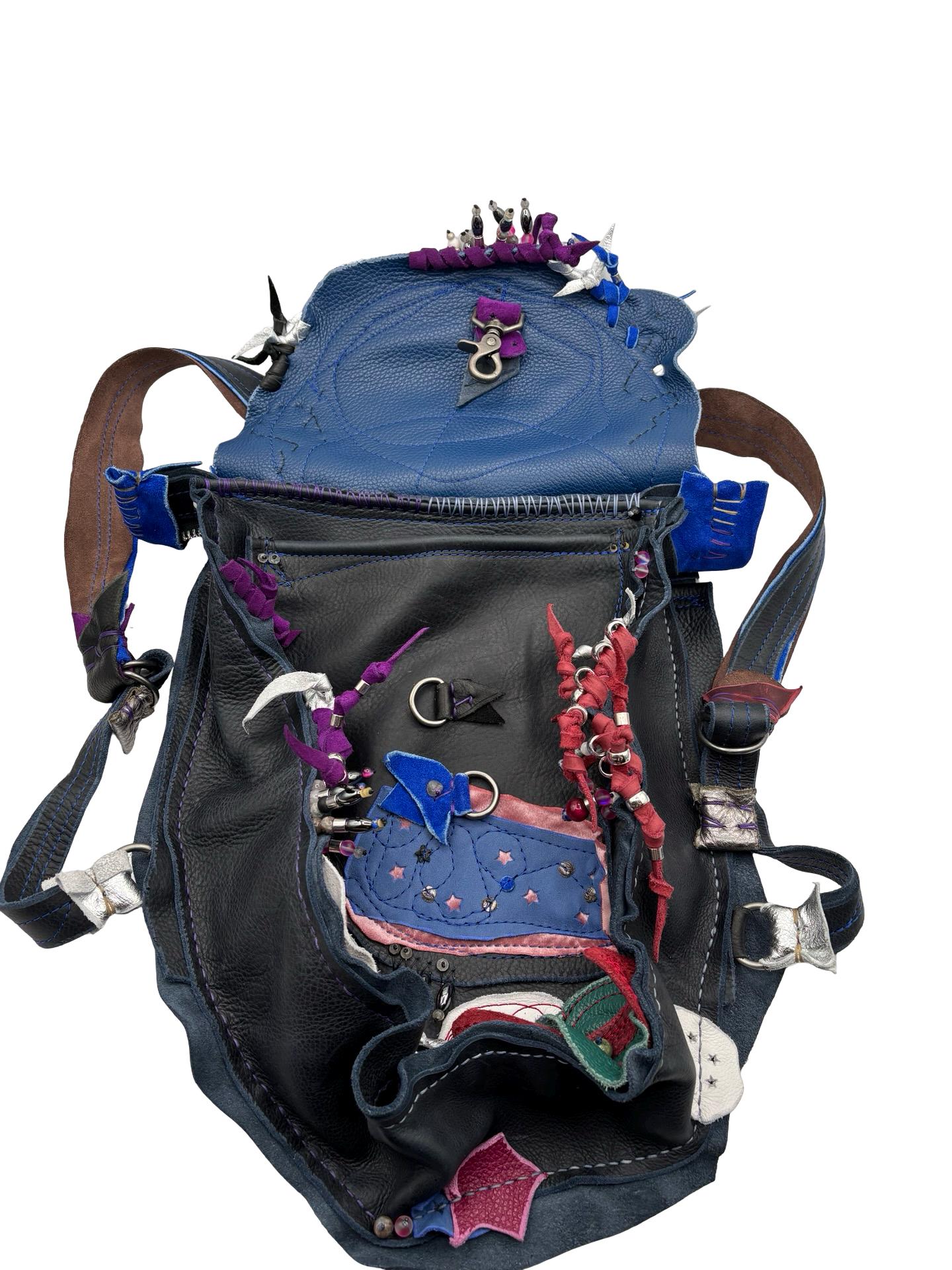 Handmade Leather Galaxy Backpack Purse: Wearable Art Bag - Etsy