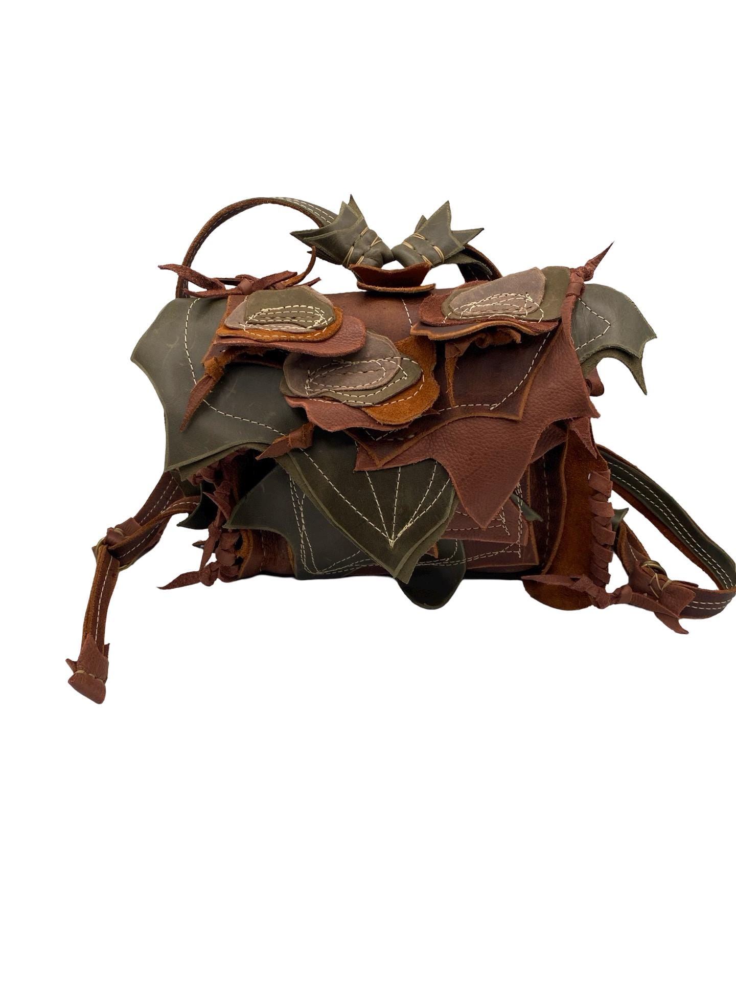 Handmade Leather Mini Backpack Purse: Fairycore Pixie Bag