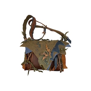 Handgefertigte Ledertasche, Crossbody Ledertasche, Brauner Leder Geldbeutel, Leder Geldbeutel, Leder Blatt Tasche, Futter Tasche, Waldkern Tasche, Frauentaschen