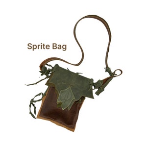 Leaf Leather Crossbody Bag: Fairy Grunge Renaissance Faire Costume