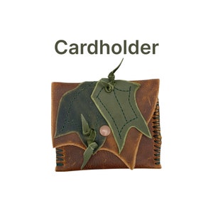 Leather Leaf Card Holder: UrialMagic Fairy Pouch