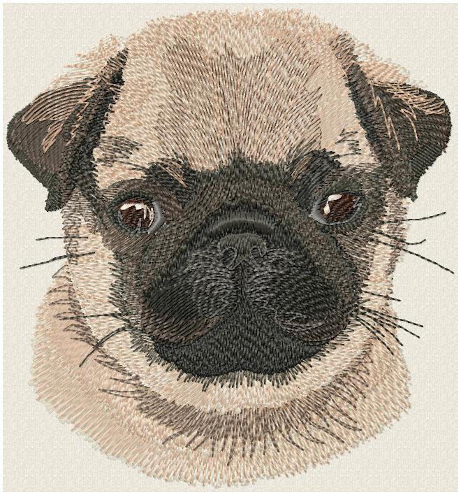 Pug Puppy Embroidery Design for Dog Lovers. Design for | Etsy