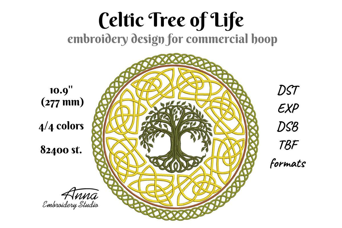 Celtic Tree of Life Embroidery Design – Large Mandala Pattern (10.9 ...
