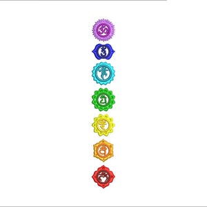 Chakras Embroidery Design 10''  (Digital Download)