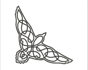 Diseño de bordado de cuervo celta para máquina (todos los formatos)