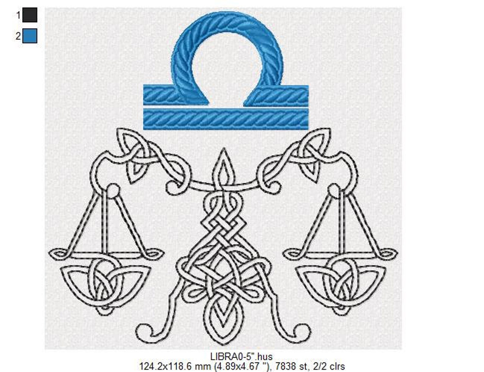 Zodiac Sign. Libra Machine Embroidery Design. 4'' - Etsy Israel