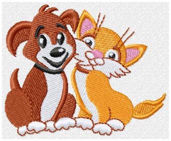 Dog and cat embroidery design for pets lovers design for  etsy Dog and cat embroidery design for pets lovers design for  etsy