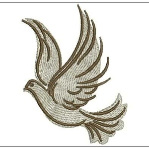 Dove embroidery design. Design for embroidery machine. 2&quot;, 3&quot; and 4&quot;. For wedding gift embroidery. Christian embroidery. Judaica embroidery.