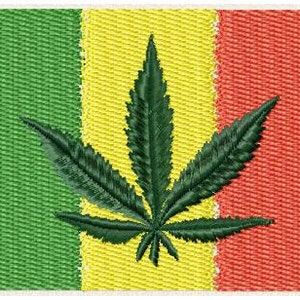 Rastafari embroidery design for 4&#39;&#39; hoop. Design for computerizing embroidery machine. All formats.  Rasta. Rastafarian, Jamaica style
