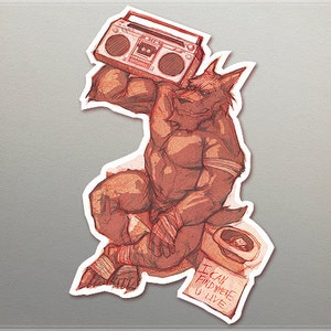 Boombox Werewolf Sticker image 1