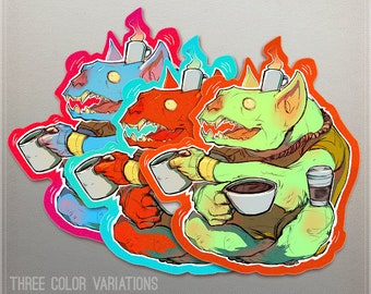Kaffegoblin KAFFEGOBLIN KAFFEEEEE-klistermärke