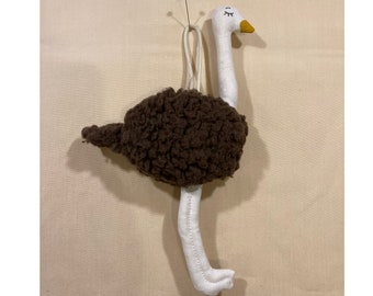 Fabric Ostrich keychain, ornament, accessory