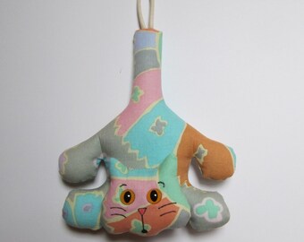 Fabric Scaredy Cat keychain, ornament, accessory