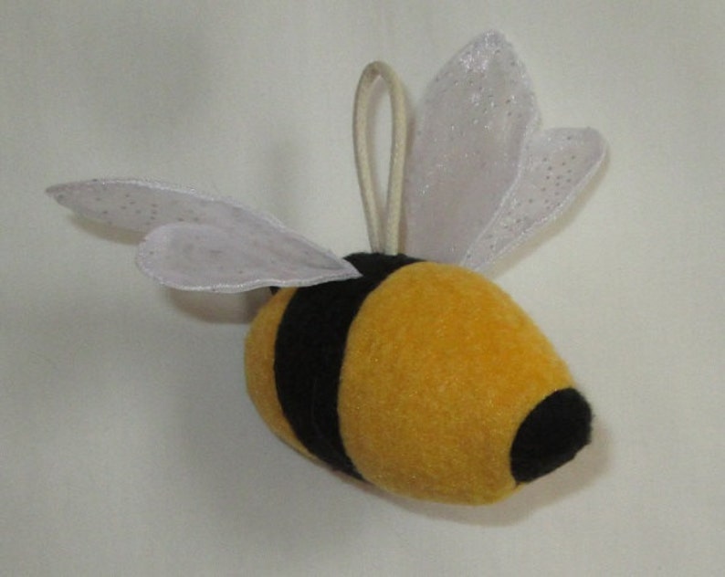 Fabric Fleece Bumble Bee Keychain Ornament Accessory Etsy